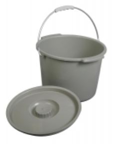 COMMODE PAIL W/LID 12 QT MEDLINE
