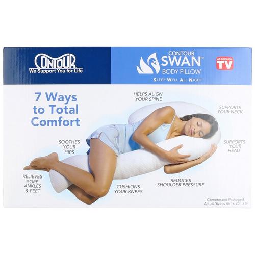 PILLOW BODY CONTOUR SWAN 44X25X6"