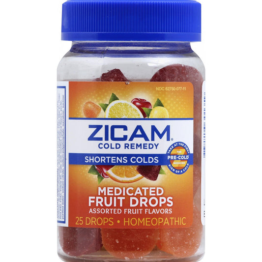ZICAM COLD REMEDY MEDICATED FRUIT DROPS 25