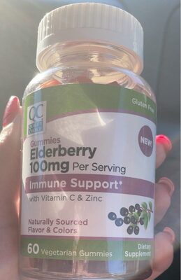 QC ELDERBERRY GUMMIES 100 MG 60