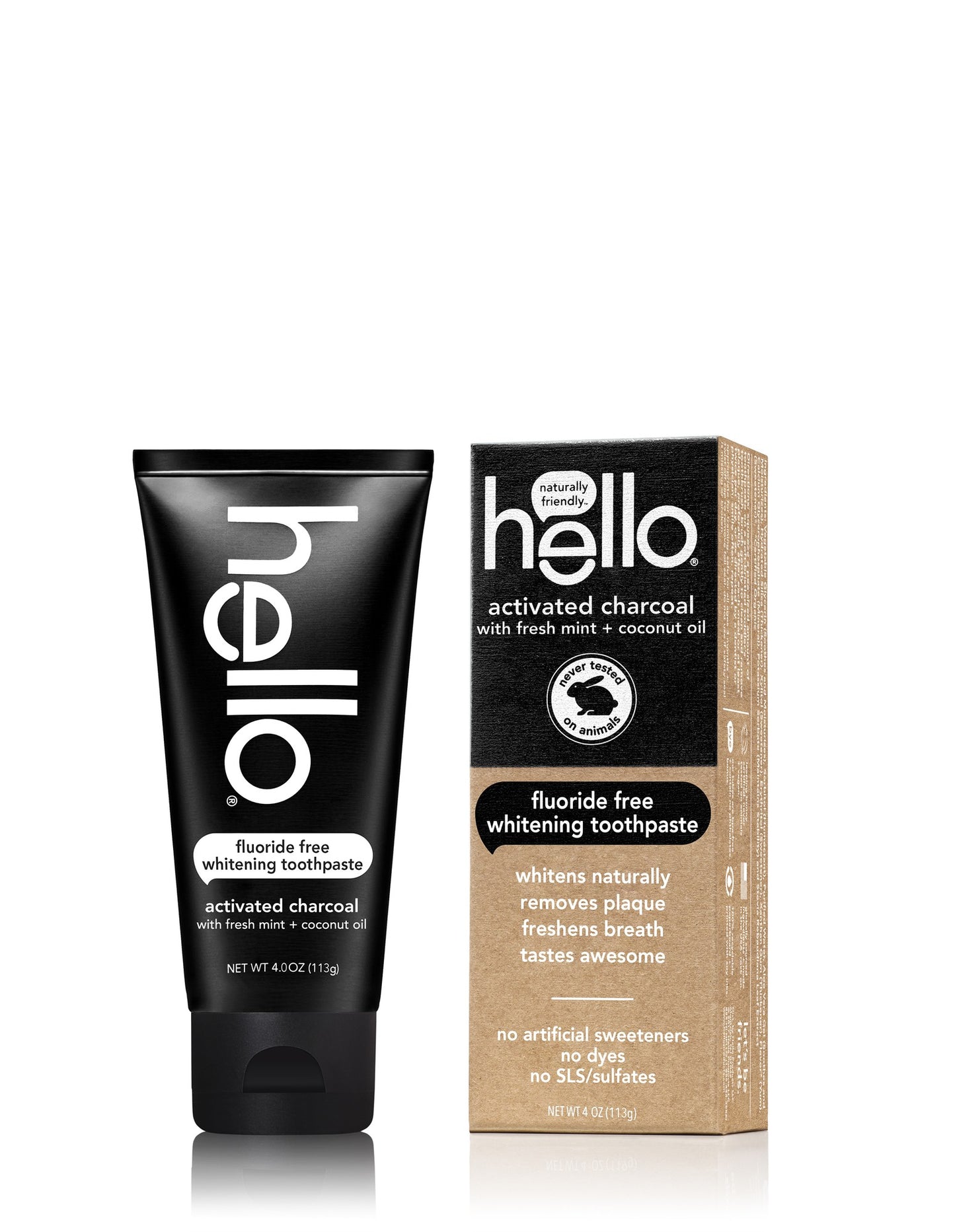 HELLO ACT CHARCOAL WHITENING TOOTHPASTE 4  CG