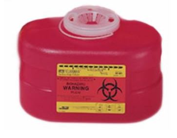 SHARPS COLLECTOR 1-PC RED SM 3.3 QT