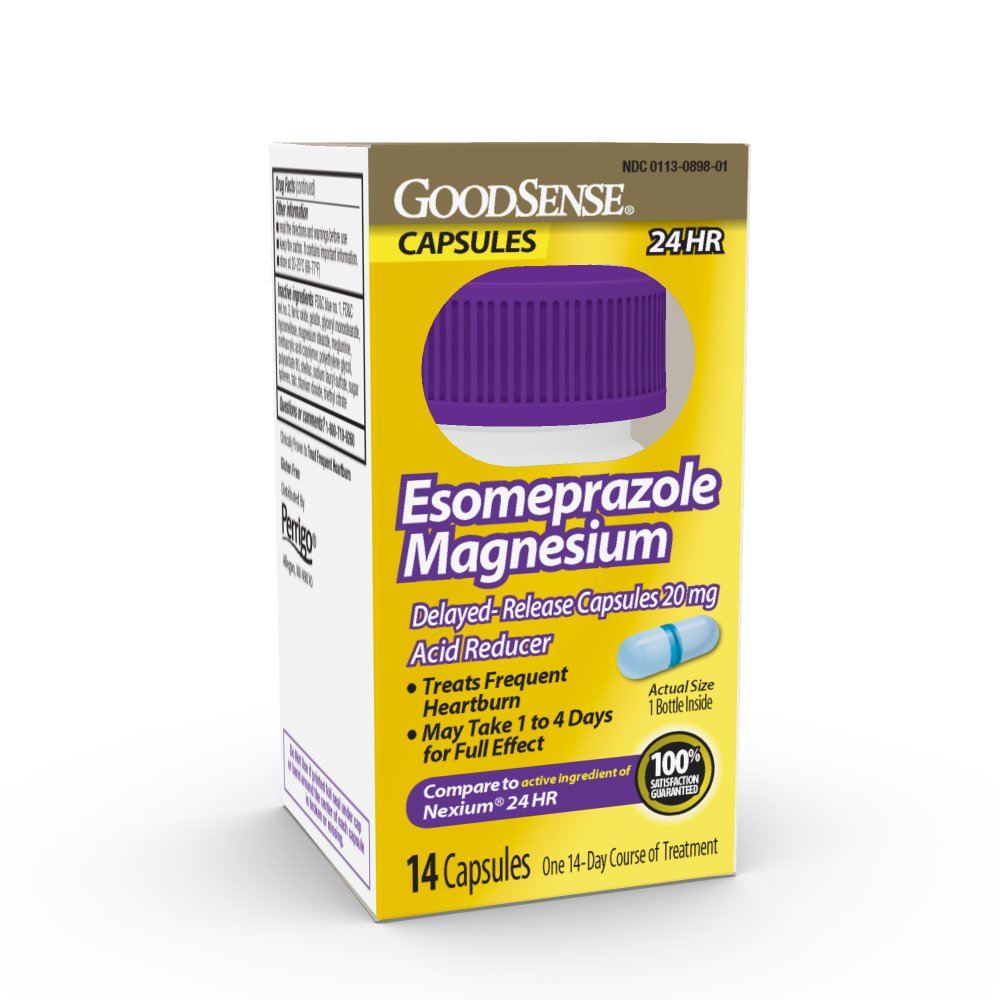 GS ESOMEPRAZOLE 24HR DELAY REL CAP 20 MG 14