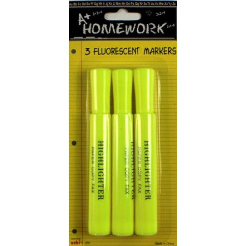 HIGHLIGHTER YELLOW 3 PK