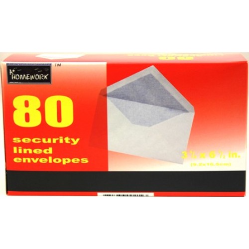 ENVELOPE SECURITY #6 3/4" 80