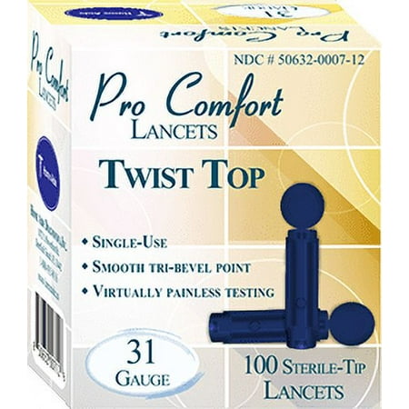 PRO COMFORT LANCET TWIST TOP 31G BX/100