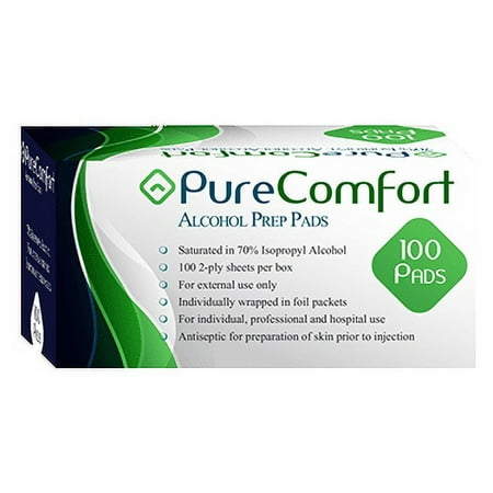 ALCOHOL PREP PADS PURE COMFORT BX/100