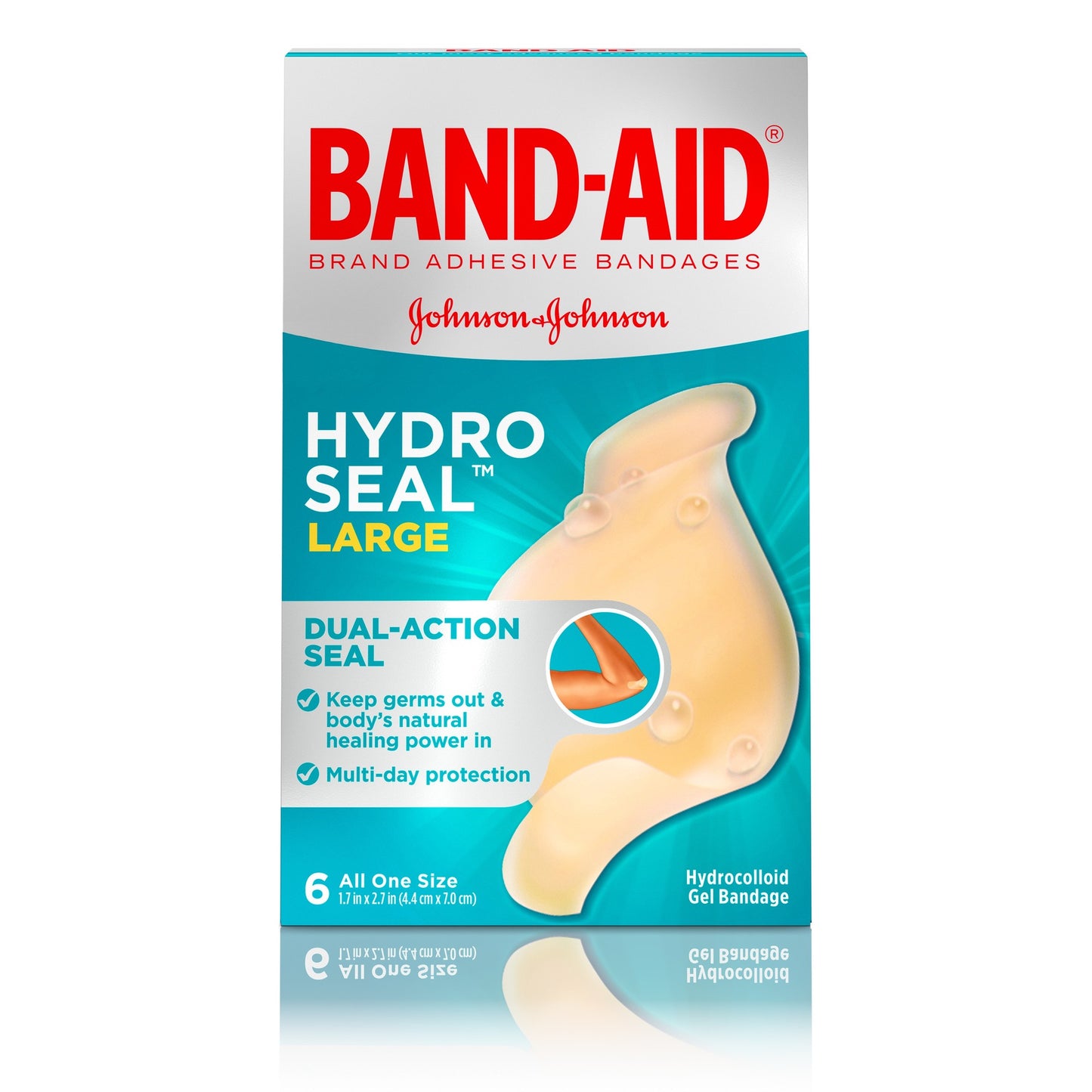 BAND AID HYDRO SEAL LARGE 1.7 X 2.7" (6)