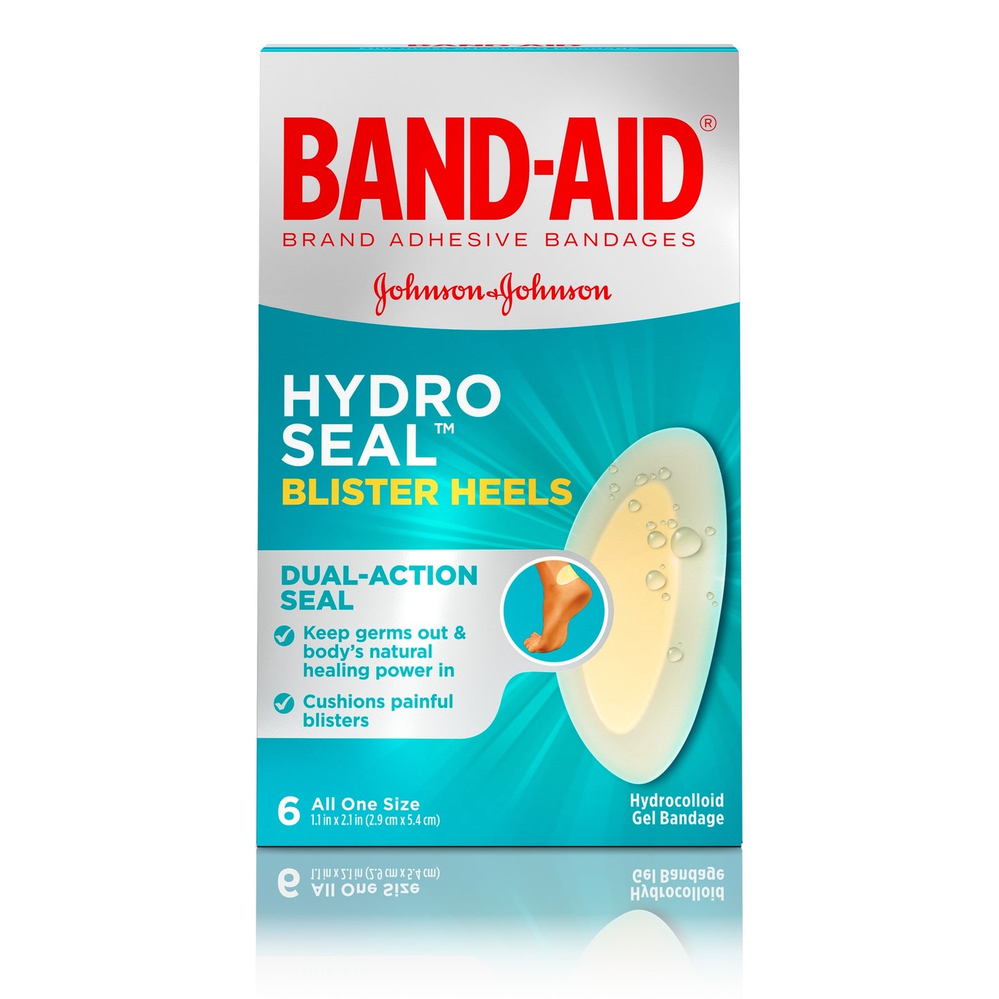 BAND AID HYDRO SEAL BLISTER HEELS ONE SIZE 6