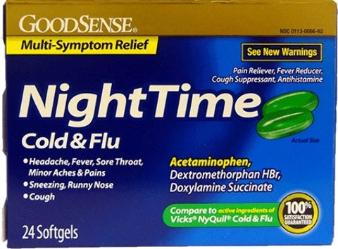GS NT COLD & FLU MULTI SYMPTOM SOFTGELS 24
