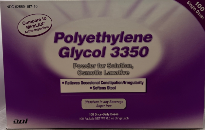 POLYETHYLENE GLYCOL 3350 100 X 17 GM ANI