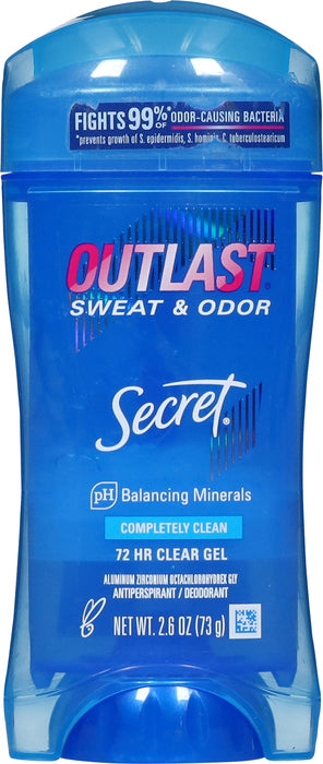 SECRET OUTLAST CLEAR GEL COMPLETE CLEAN 2.6OZ