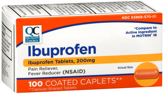 QC IBUPROFEN IB CAPLET ORANGE 200 MG 100