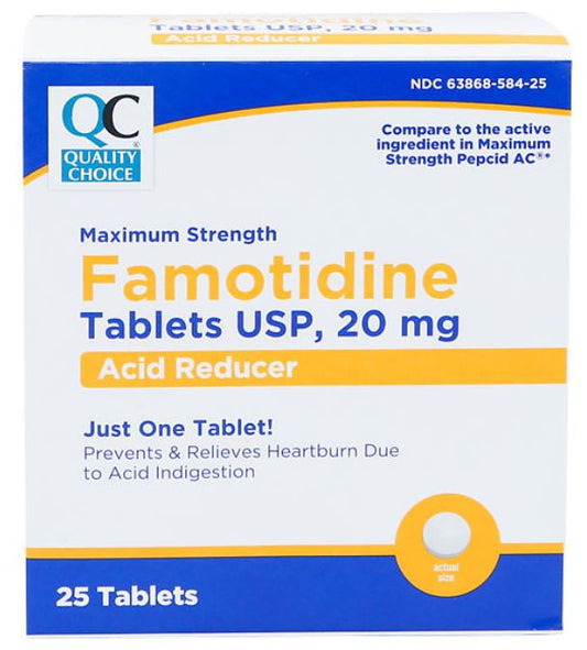 QC ACID CONTROLLER MAX STRENGTH TAB 20 MG 25