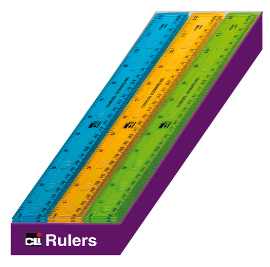 RULER PLASTIC 12"