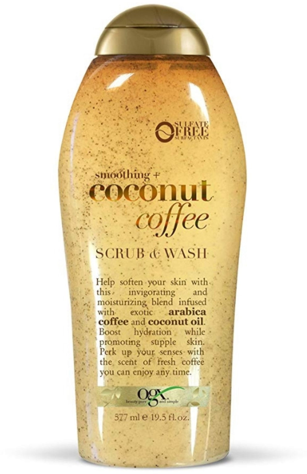 ORGANIX SMOOTHING & CNUT COFFEE WASH 19.5OZ
