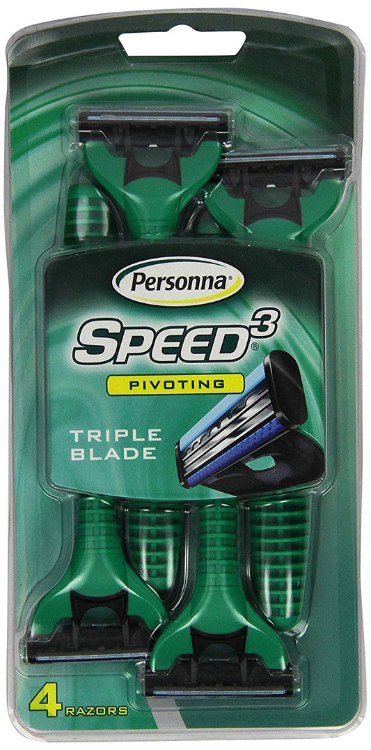 PERSONNA 3 BLADE DISP PIVOTING LUB W/R/GRIP 4