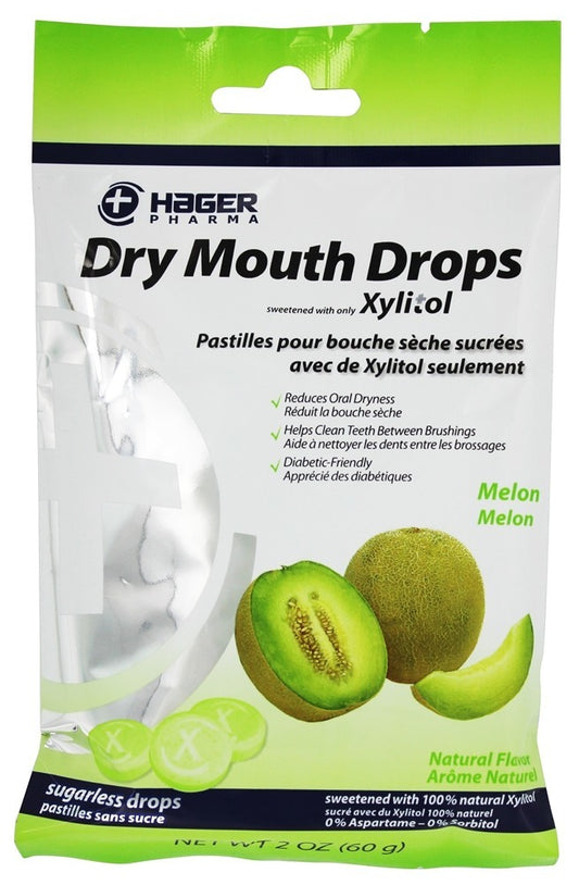 HAGER PHARMA DRY MOUTH DROP MELON 26