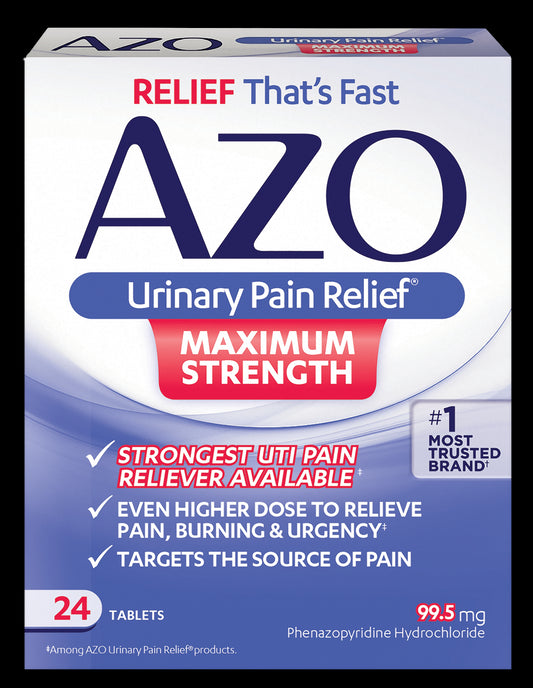AZO URINARY PAIN RELIEF MAX STRENGTH TAB 24
