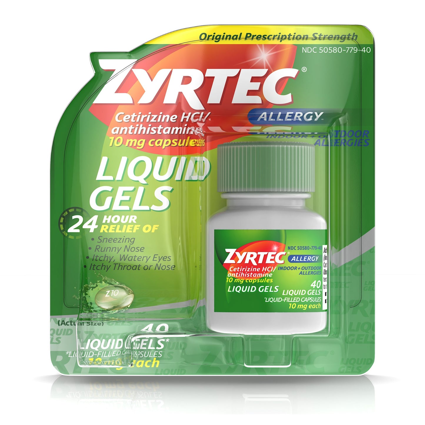 ZYRTEC LIQUID GELS 10 MG 40