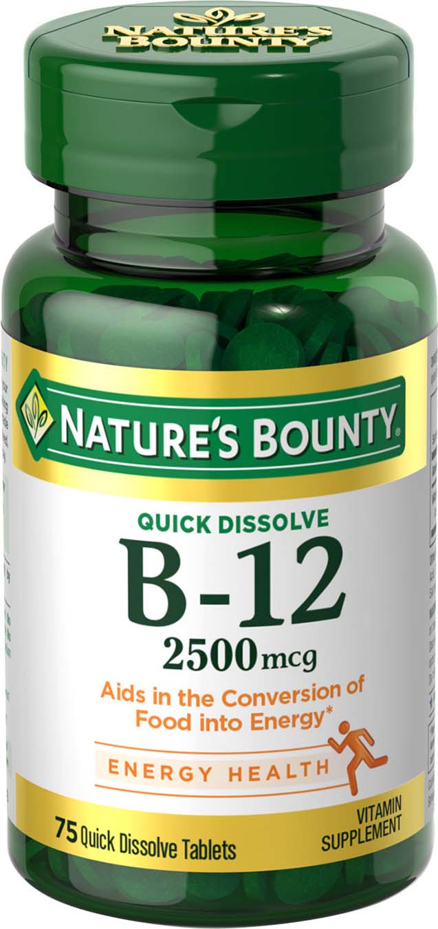 B-12 QUICK DISSOLVE TAB 2500 MCG 75 NB