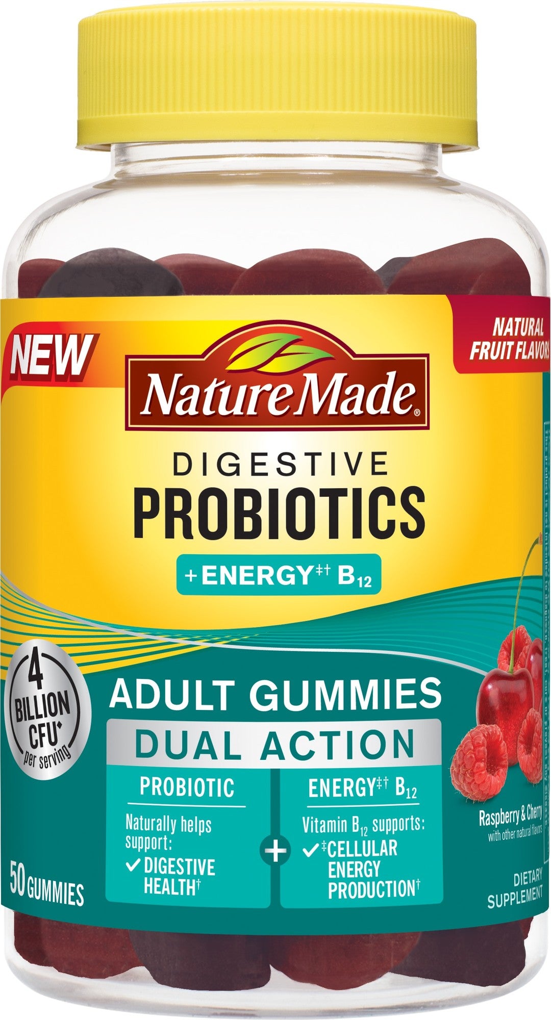 DIGESTIVE PROBIOTICS + B12 GUMMIES 50 NM