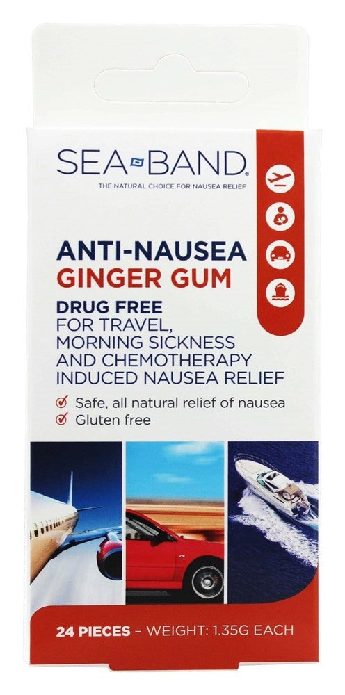 SEA BAND ANTI-NAUSEA GINGER GUM