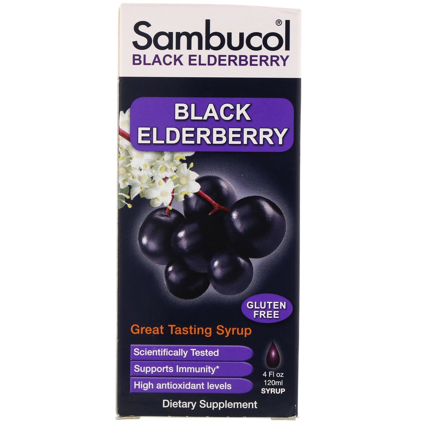 SAMBUCOL BLACK ELDERBERRY ORG SYRUP 4 OZ