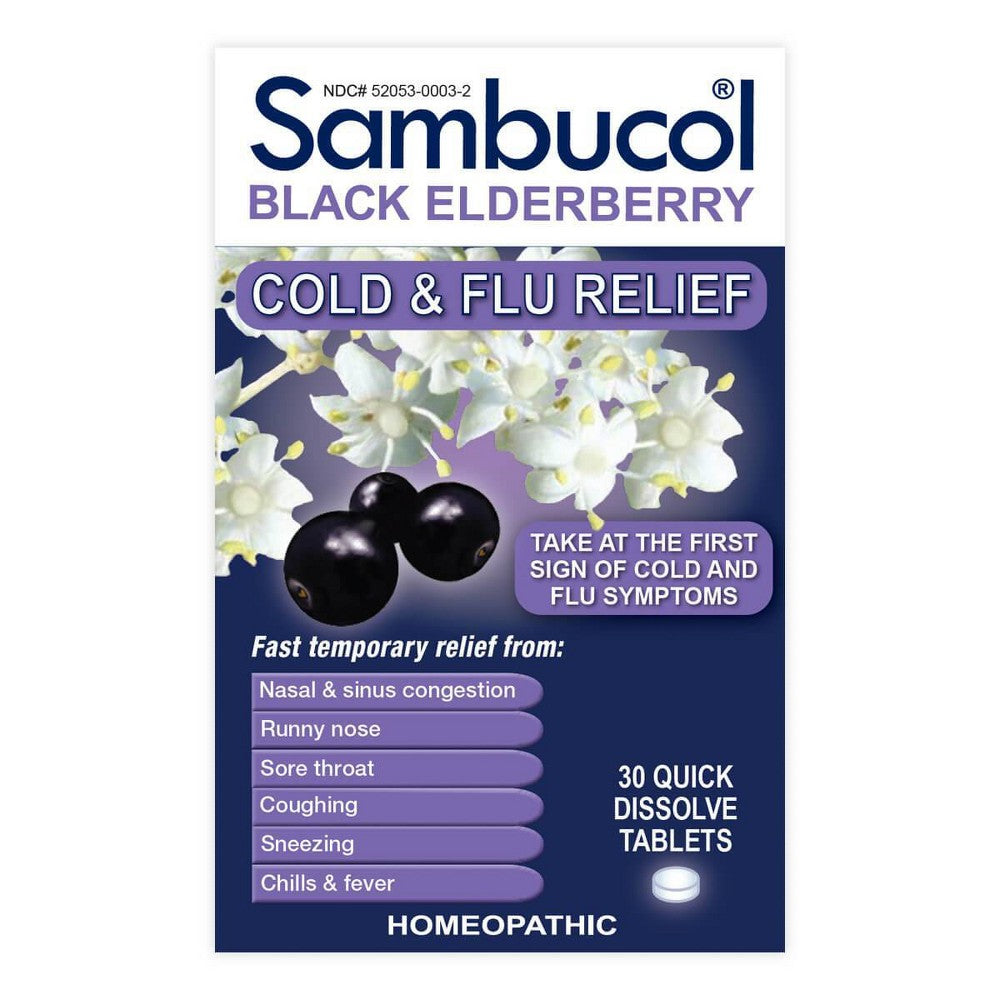SAMBUCOL BLACK ELDERBERRY COLD/FLU TAB 30