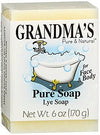GRANDMAS PURE & NATURAL LYE SOAP BAR 6.0 OZ