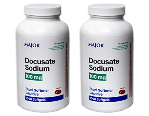 DOCUSATE SODIUM SOFTGEL 100 MG 1000 MAJOR