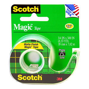 SCOTCH TAPE MAGIC TRAN 3/4 X 300"