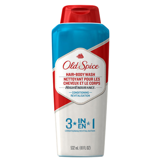 OLD SPICE HIGH END HAIR + B/WASH + COND 18 OZ