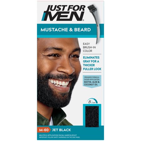 JUST FOR MEN MUSTACHE/BEARD/S-BURN JET BLACK