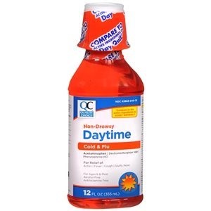 QC DAYTIME PE COLD & FLU 12 OZ
