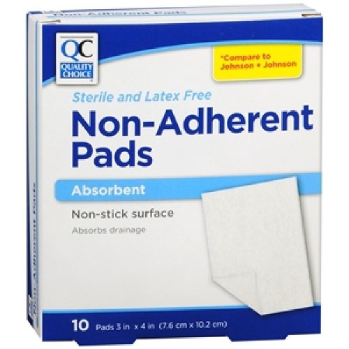 QC NON-ADHERENT PAD 3 X 4" (10)