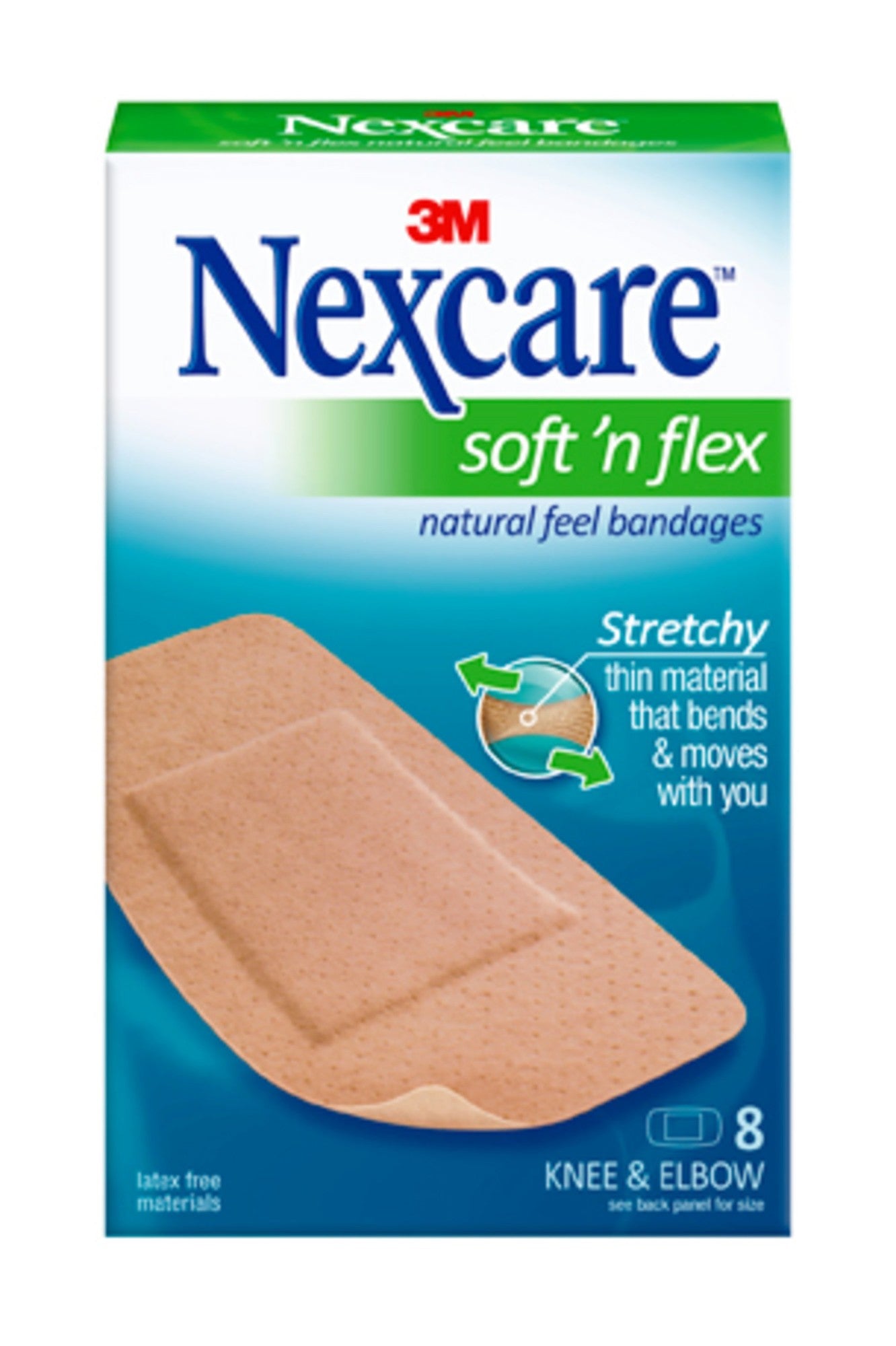NEXCARE BANDAGE ULT STRTCH FLX KN/ELB 2X4" 8