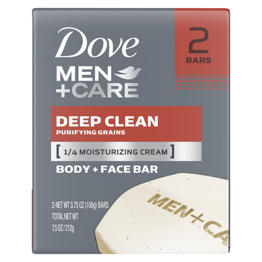 DOVE MEN+CARE DEEP CLEAN BAR SOAP 4.25 OZ 2PK