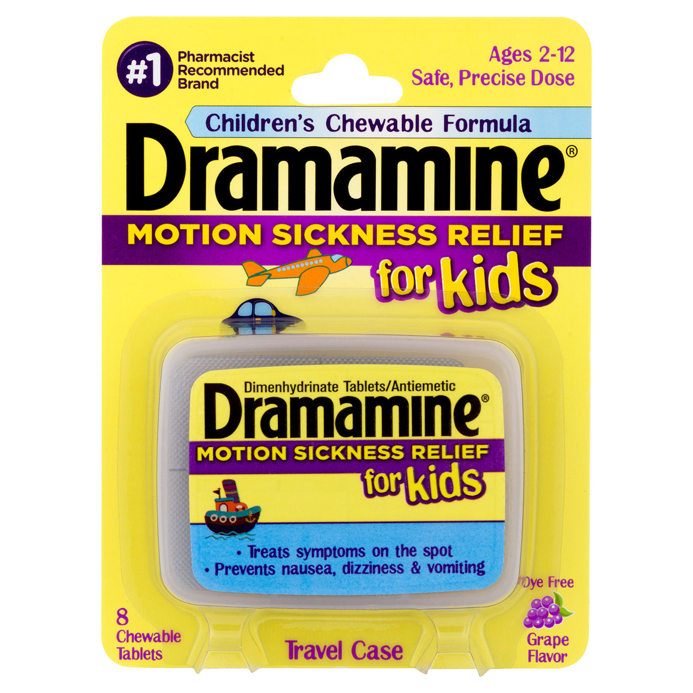 DRAMAMINE FOR KIDS GRAPE CHEWABLE 8
