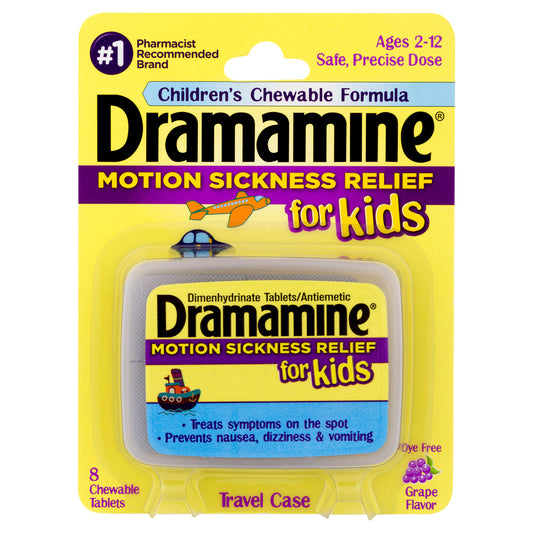 DRAMAMINE FOR KIDS GRAPE CHEWABLE 8