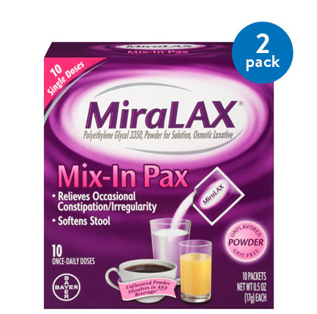 MIRALAX SINGLE DOSE SACHETS 17 GM 10