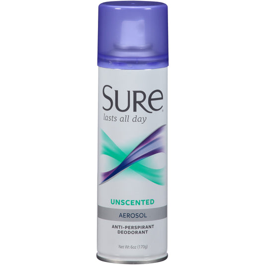 SURE UNSCENTED ANTIPERSPIRANT DEODORANT 6 OZ