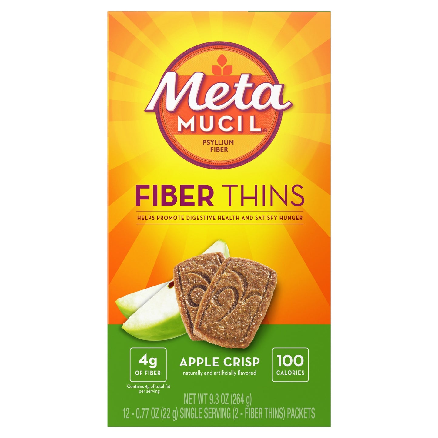METAMUCIL WAFERS APPLE CRISP 12