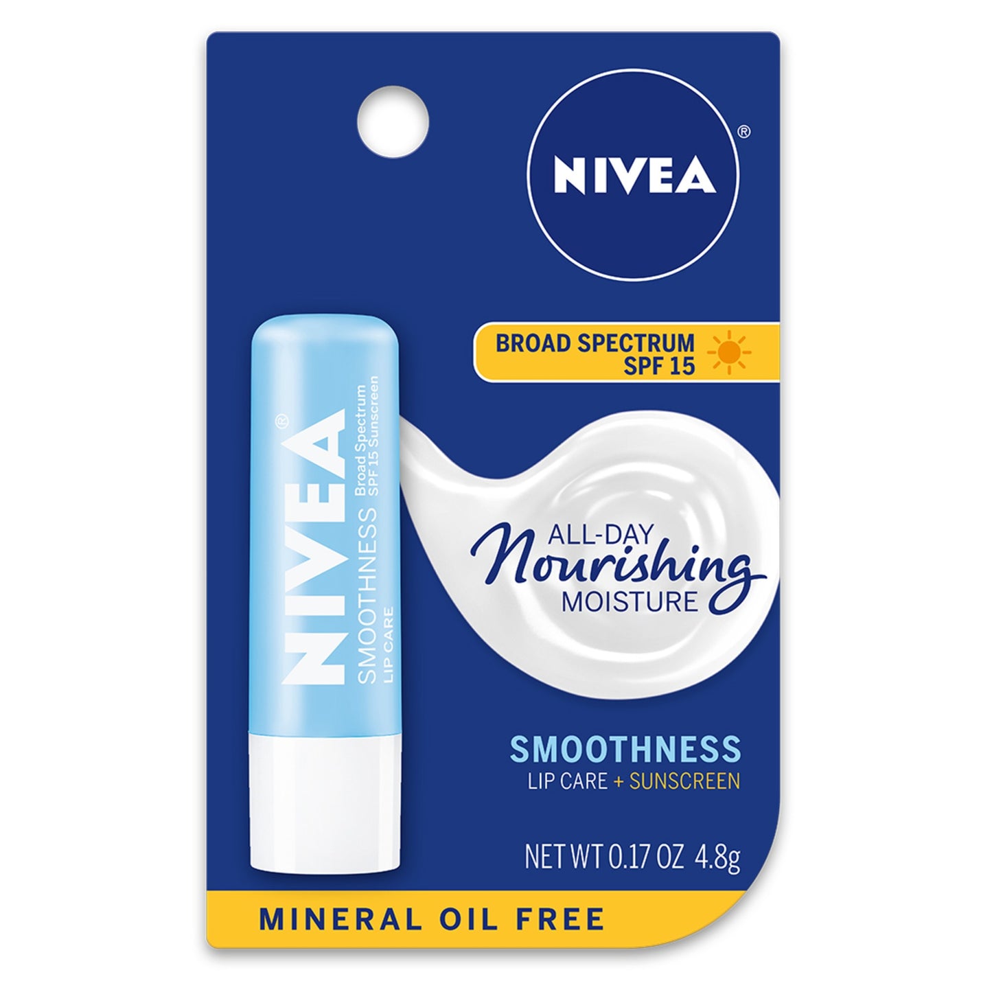NIVEA LIP CARE SMOOTHNESS STK SPF15 .17 OZ