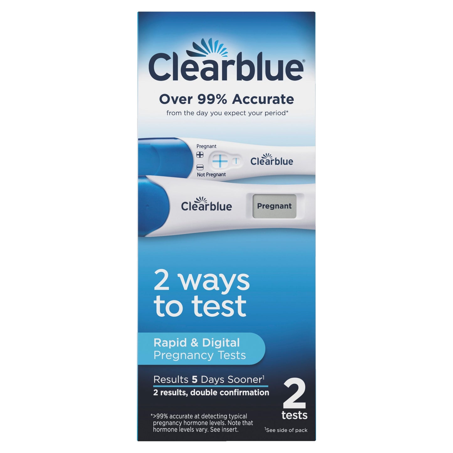CLEARBLUE RAPID & DIGITAL PREGNANCY TEST 2PK