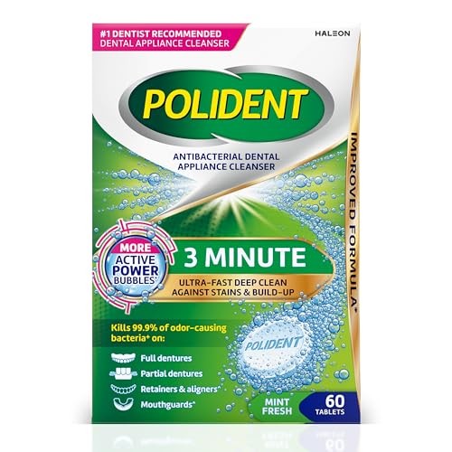 POLIDENT 3 MIN DENTURE CLEANSER TAB 60