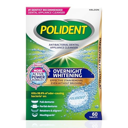POLIDENT OVERNIGHT DENTURE CLEANSER TAB 60