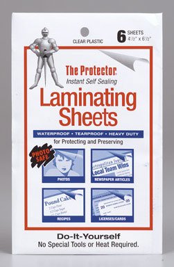 LAMINATING SHEET PROTECTOR 4.5 X 6.5" PK/6