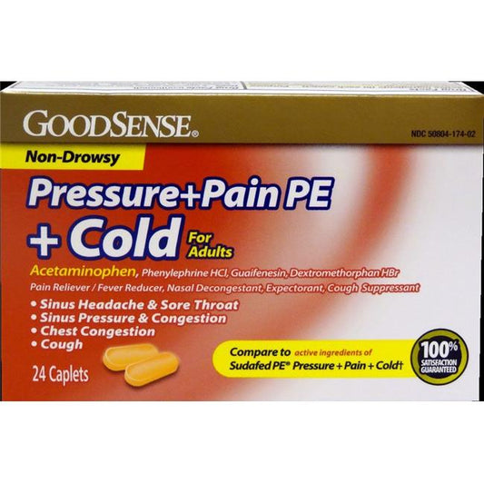 GS PRESSURE PAIN & COLD PE ND CAPLET 24
