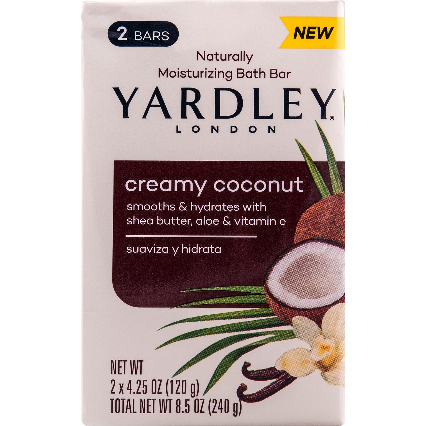YARDLEY SOAP CREAMY COCONUT BAR 4.25 OZ